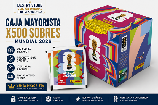 Caja x500 Sobres Figuritas Mundial 2026 PANINI