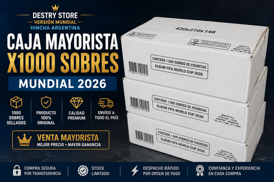 Caja x1000 Sobres Figuritas Mundial 2026 PANINI