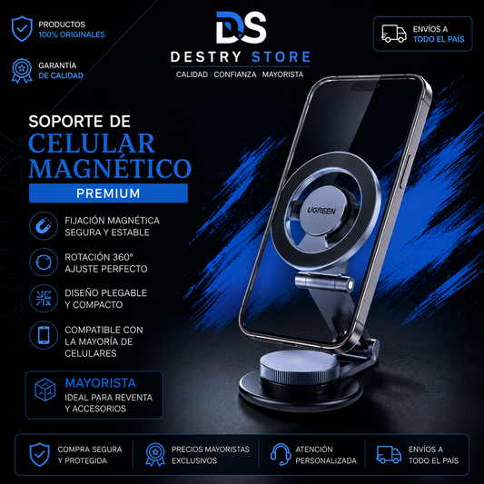 ⚡ Soporte Magnético Universal Auto & Escritorio