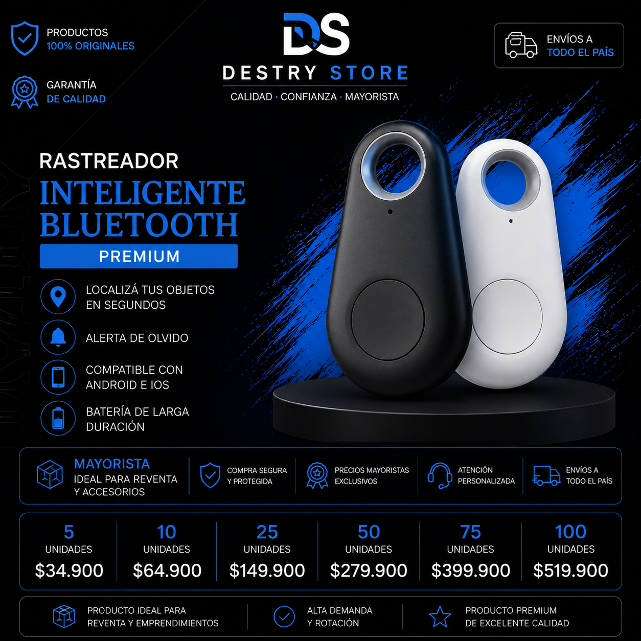📍 Rastreador Inteligente Bluetooth Premium