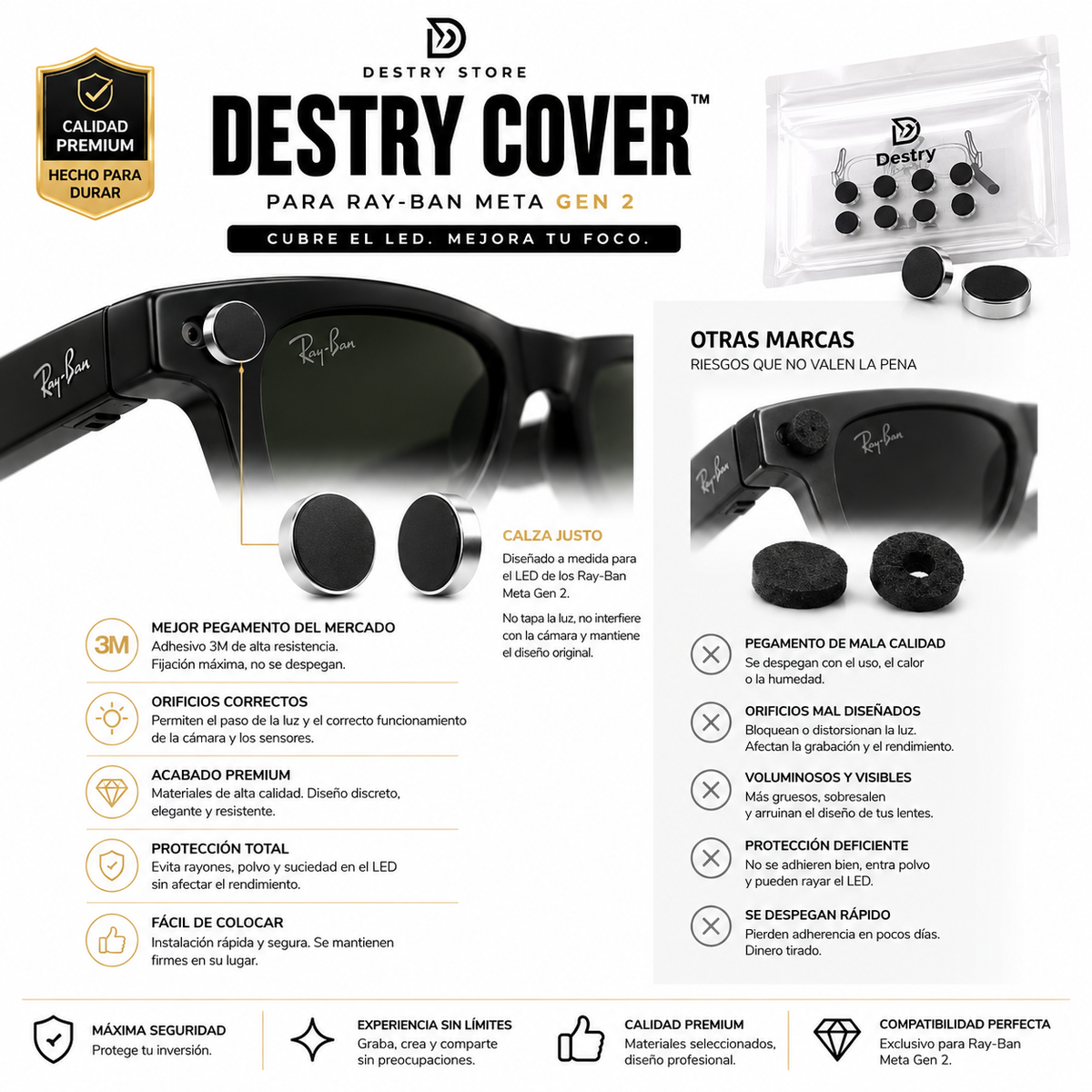 DESTRY COVER — Cubreluz para lentes inteligentes
